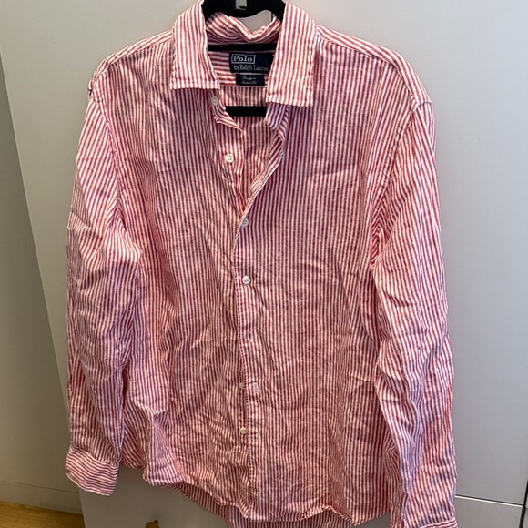 Vintage Polo Ralph Lauren Bradford Custom Fit Shirt in Linen - Picture 1 of 2